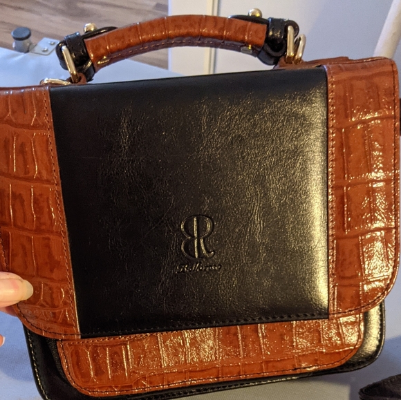 BellaRose Brown and Black purse - Picture 1 of 6